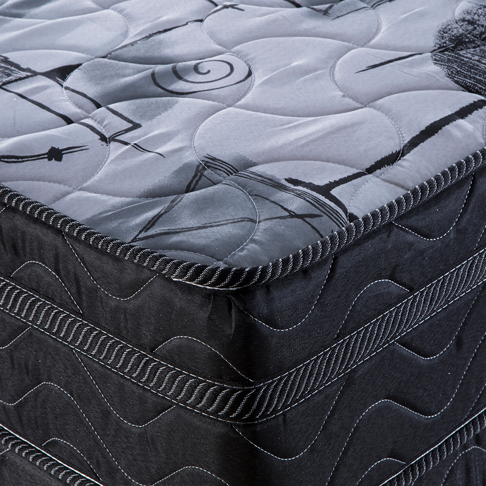 Colchão Solteiro Imperial Molas Verticóil (23x88x188) Preto e Cinza