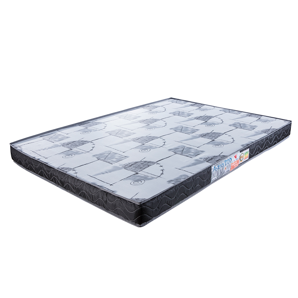 Colchão Viúva de Espuma D20 Astra (12x128x188) Preto e Cinza