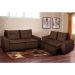 Conjunto de Sofá 2 e 3 Lugares Retrátil Paraty Suede Chocolate