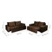 Conjunto de Sofá 2 e 3 Lugares Retrátil Paraty Suede Chocolate