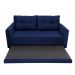 Sofá-Cama Casal 3 Lugares Trancoso Suede Azul