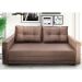Sofá-Cama Casal 3 Lugares Trancoso Suede Liso Tabaco