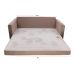 Sofá-Cama Casal 3 Lugares Trancoso Suede Liso Tabaco