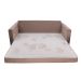 Sofá-Cama Casal 3 Lugares Trancoso Suede Liso Tabaco
