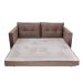 Sofá-Cama Casal 3 Lugares Trancoso Suede Liso Tabaco