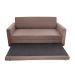 Sofá-Cama Casal 3 Lugares Trancoso Suede Liso Tabaco