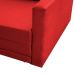Sofá-Cama Casal 3 Lugares Trancoso Suede Liso Vermelho