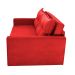 Sofá-Cama Casal 3 Lugares Trancoso Suede Liso Vermelho