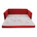 Sofá-Cama Casal 3 Lugares Trancoso Suede Liso Vermelho