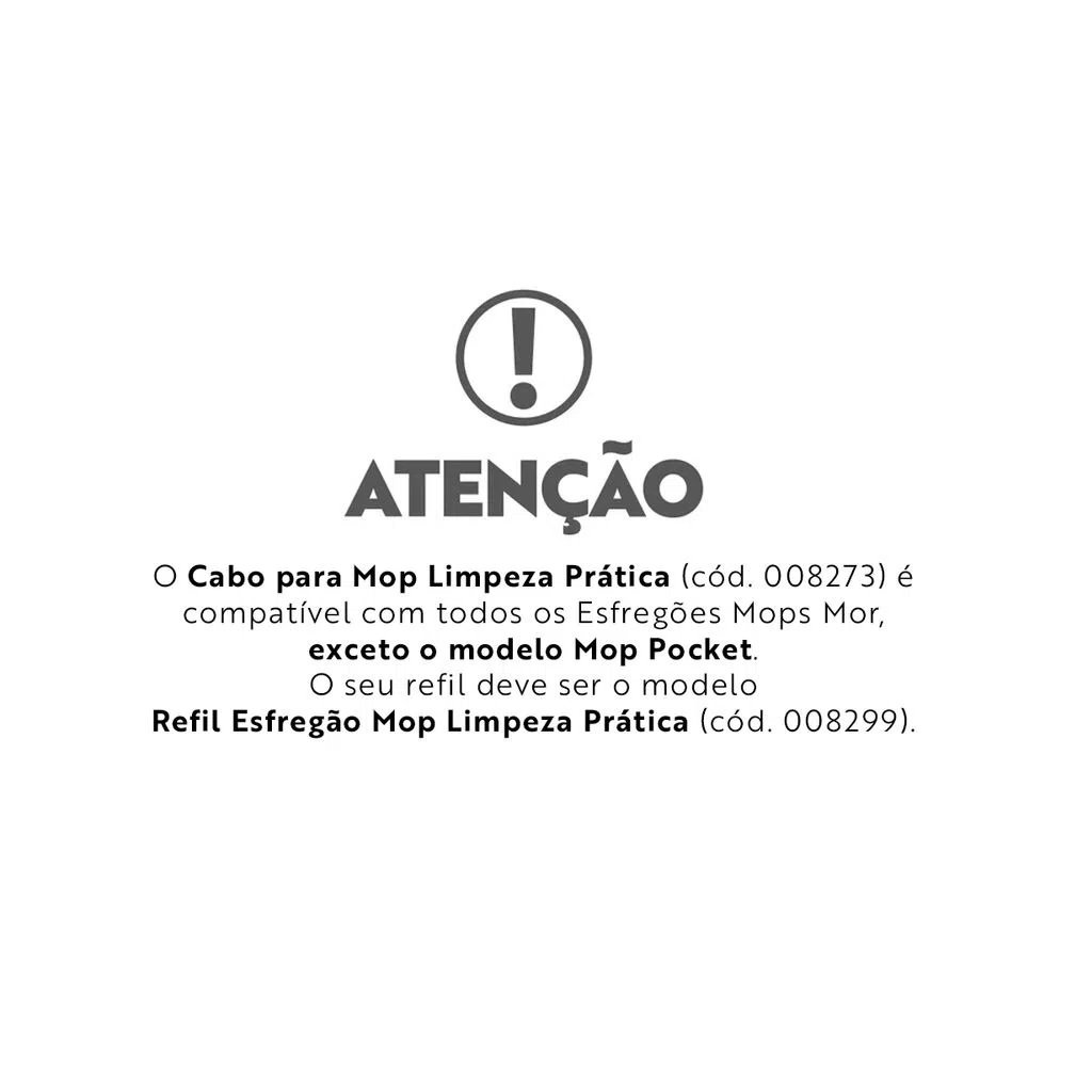 Kit Cabo e Refil para Esfregão Mop Limpeza Prática - Mor