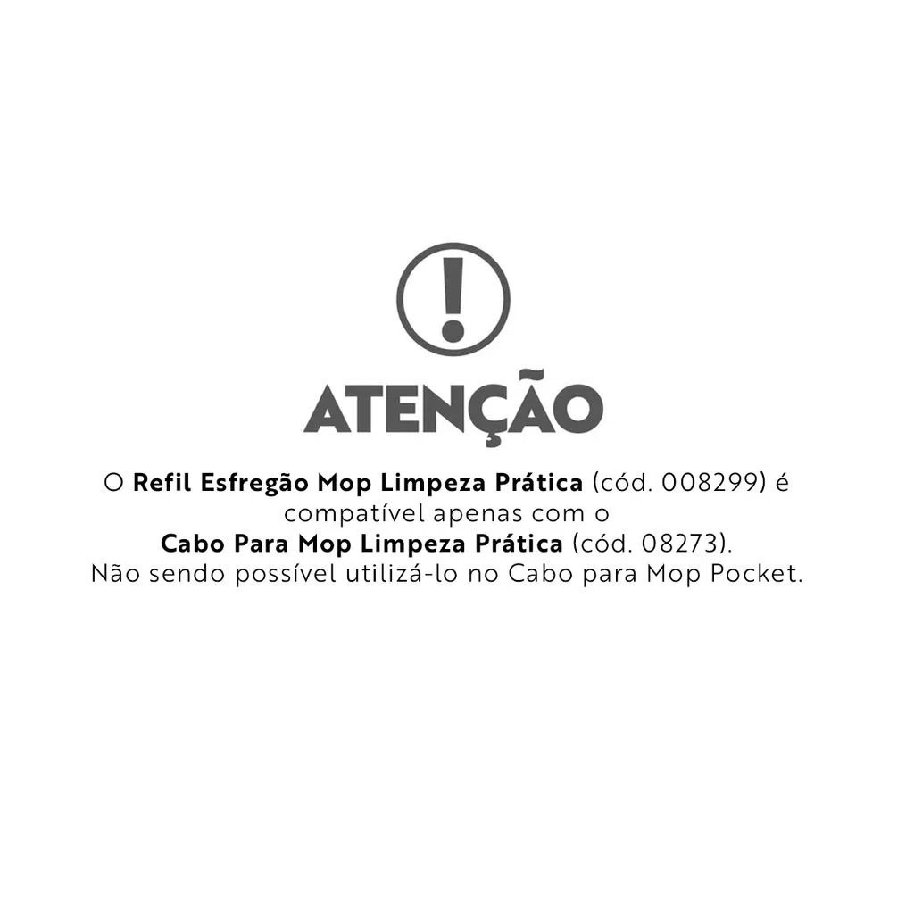 Kit Cabo e Refil para Esfregão Mop Limpeza Prática - Mor
