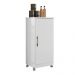 Armario Multiuso 1 Porta Com Rodizio 102X49 cm Lirio Branco Moval