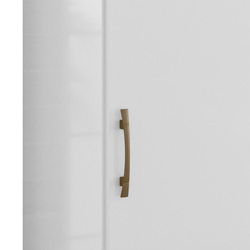 Armario Multiuso 1 Porta Com Rodizio 102X49 cm Lirio Branco Moval