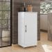 Armario Multiuso 1 Porta Com Rodizio 102X49 cm Lirio Branco Moval