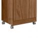 Armario Multiuso 1 Porta Com Rodizio 102X49 cm Lirio Naturale Moval