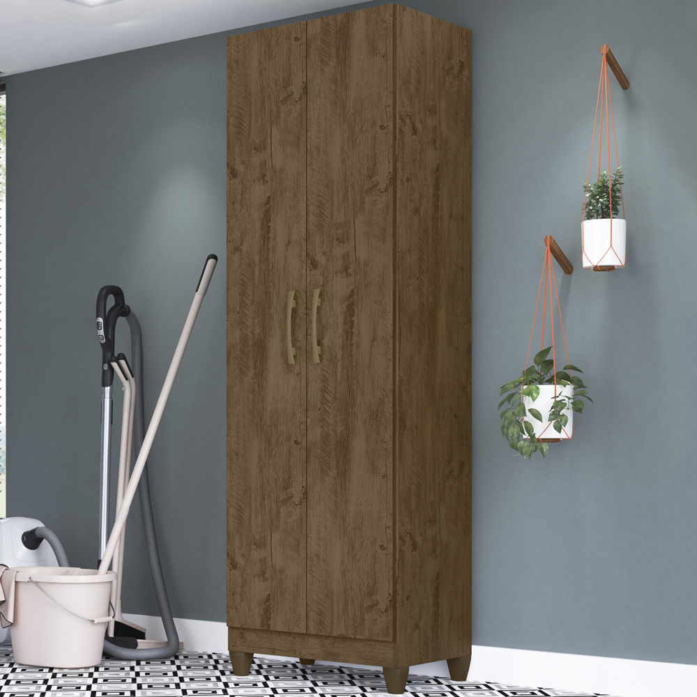 Armario Multiuso 2 Portas 9023 Castanho Wood Moval