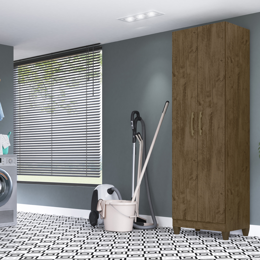 Armario Multiuso 2 Portas 9023 Castanho Wood Moval