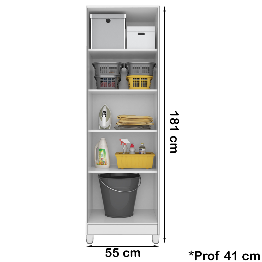 Armario Multiuso 2 Portas 9024 Branco Moval