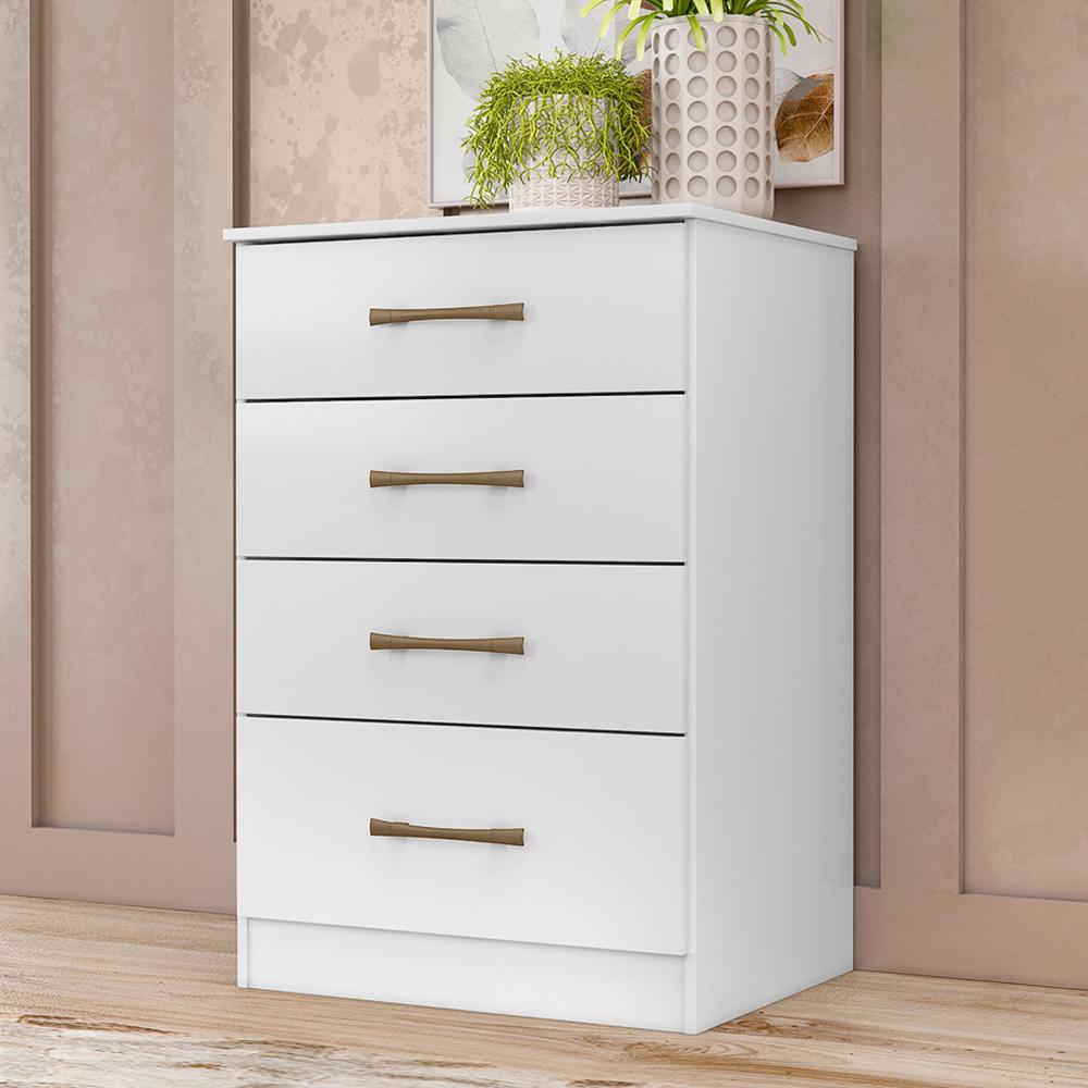Cômoda MS913 4 Gavetas Branco - Moval