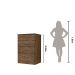 Cômoda MS913 4 gavetas - Castanho Wood