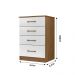 Cômoda MS913 4 gavetas - Naturale / Branco