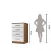 Cômoda MS913 4 gavetas - Naturale / Branco