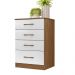 Cômoda MS913 4 gavetas - Naturale / Branco