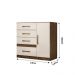 Cômoda Sapateira 4 gavetas Vênus - Castanho Wood / Baunilha