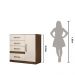 Cômoda Sapateira 4 gavetas Vênus - Castanho Wood / Baunilha
