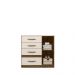 Cômoda Sapateira 4 gavetas Vênus - Castanho Wood / Baunilha