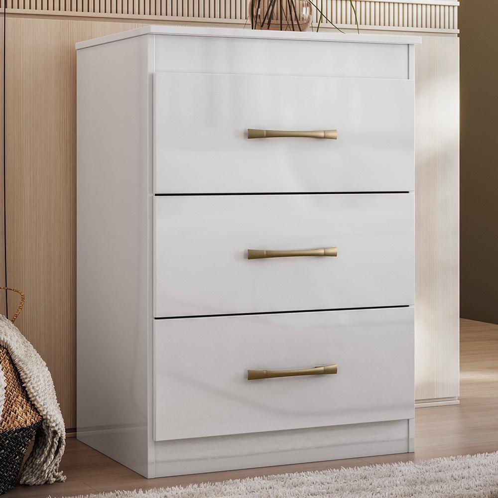 Cômoda Vitória 3 Gavetas Branco - Moval