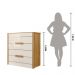 Cômoda com 4 Gavetas Dhara - Freijo / Off White