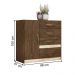 Cômoda e Roupeiro com Espelho Cairo Castanho Wood