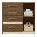 Cômoda e Roupeiro com Espelho Cairo Castanho Wood