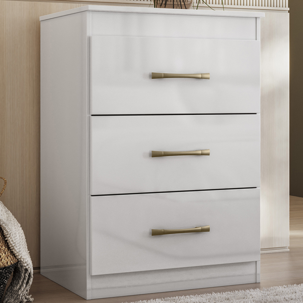 Comoda 3 Gavetas 0420 Branco Moval