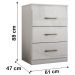 Comoda 3 Gavetas 0420 Branco Moval
