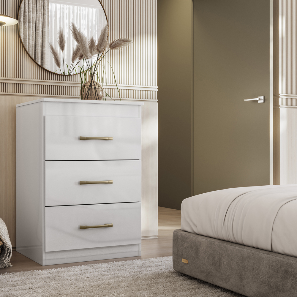 Comoda 3 Gavetas 0420 Branco Moval