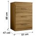 Comoda 3 Gavetas 0420 Freijo Moval
