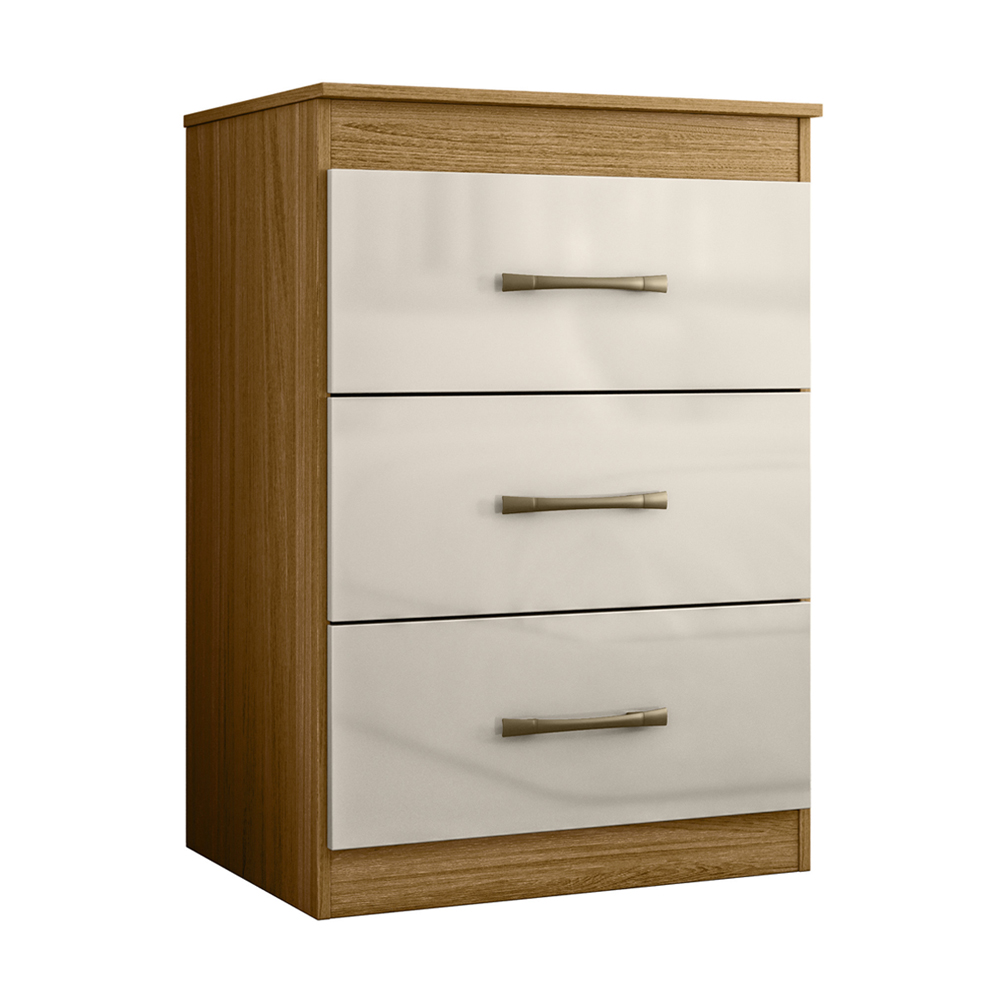 Comoda 3 Gavetas 0420 Freijo Off White Moval