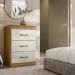 Comoda 3 Gavetas 0420 Freijo Off White Moval