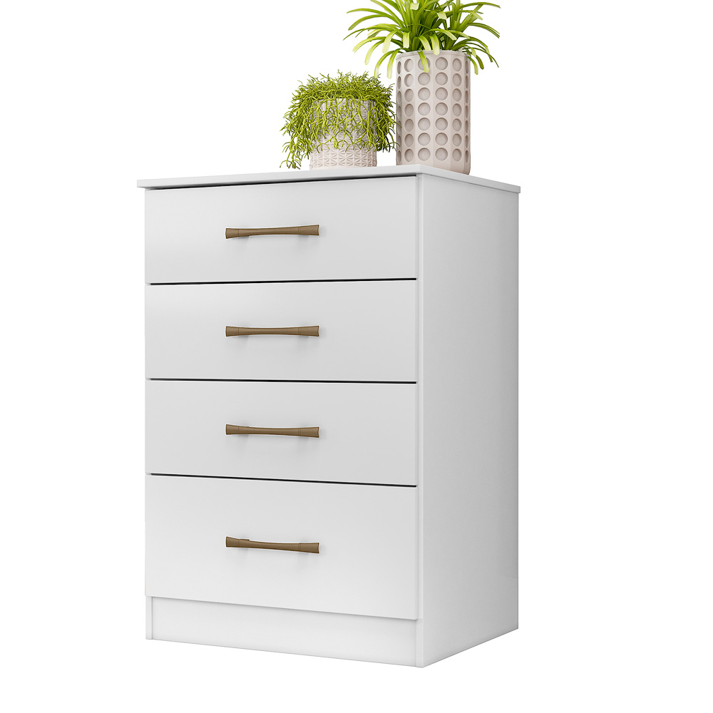 Comoda 4 Gavetas 61 cm MS913 Branco Moval
