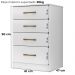 Comoda 4 Gavetas 61 cm MS913 Branco Moval