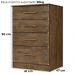 Comoda 4 Gavetas 61 cm MS913 Castanho Wood Moval