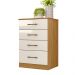 Comoda 4 Gavetas 61 cm MS913 Freijo Off White Moval