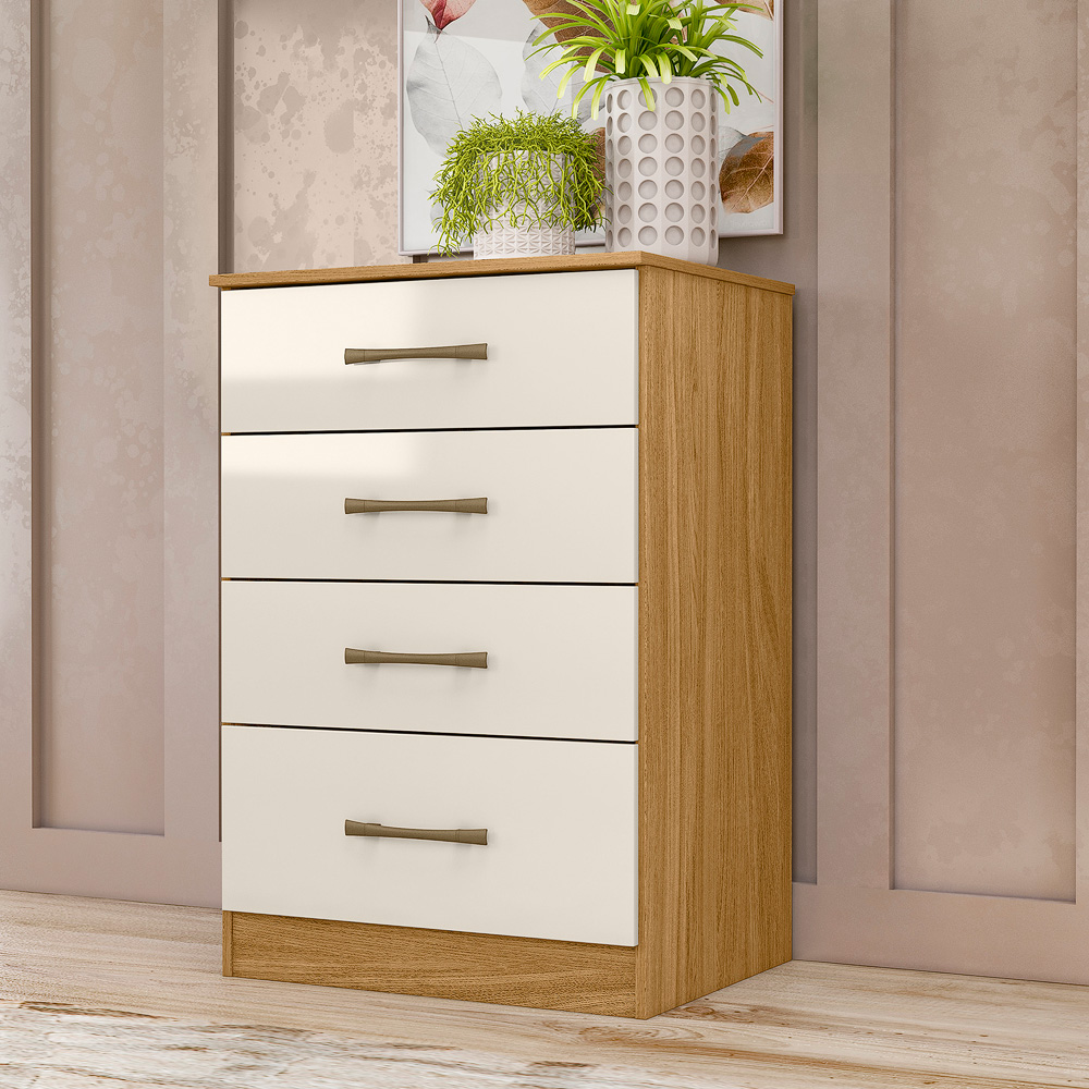 Comoda 4 Gavetas 61 cm MS913 Freijo Off White Moval