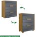 Comoda 4 Gavetas Corrediças Telescopicas 9970 Freijo Cinza Moval