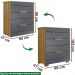 Comoda 4 Gavetas Corrediças Telescopicas 9970 Freijo Cinza Moval