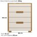 Comoda 4 Gavetas Dhara 86 cm Freijo Off White Moval