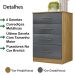 Comoda 4 Gavetas MS9130 Freijo Cinza Moval