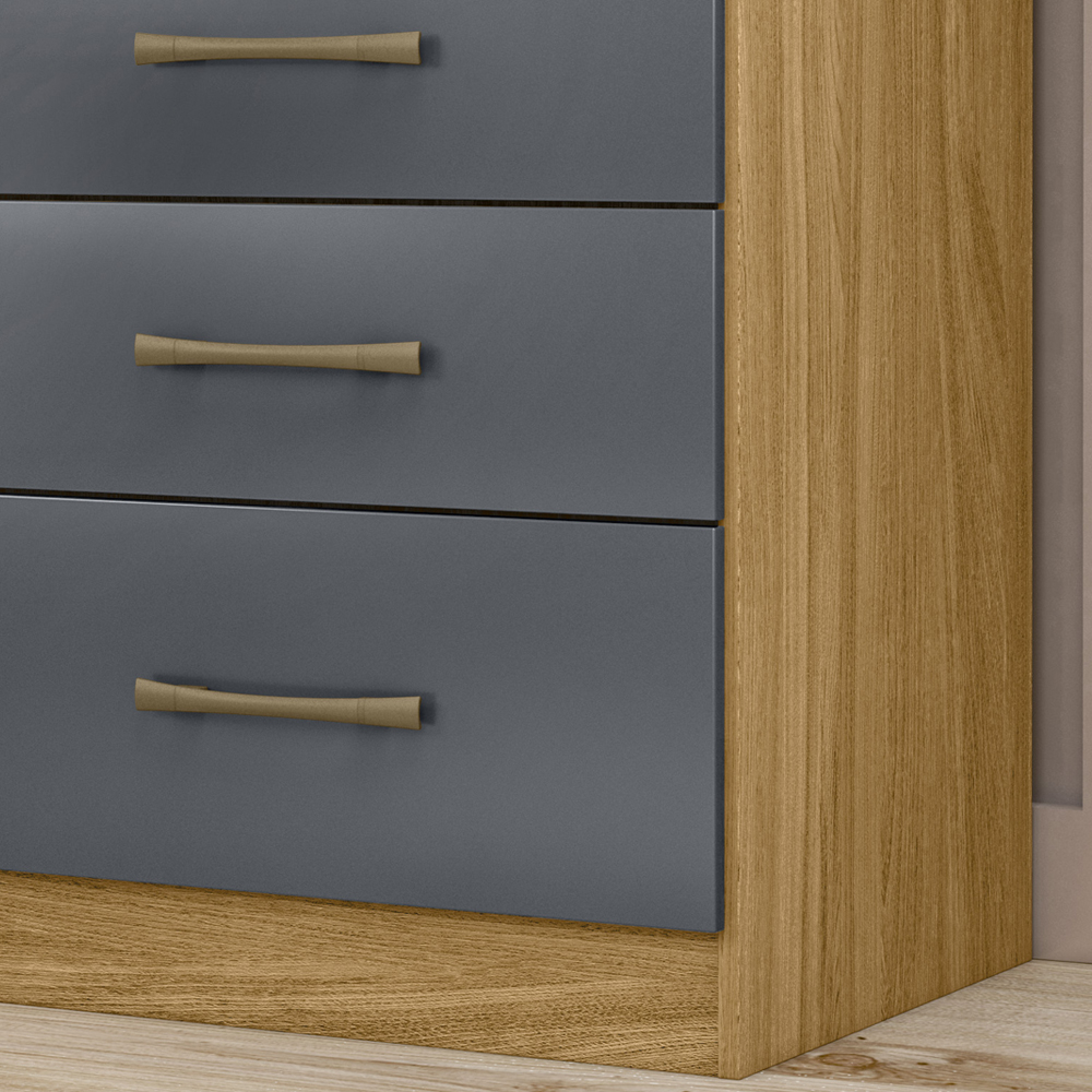 Comoda 4 Gavetas MS9130 Freijo Cinza Moval